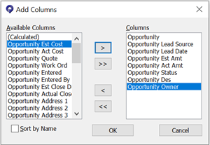 Pick Data to Include for Each Sales Report